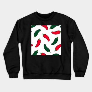 Jalapeno Red and Green Hot Peppers Crewneck Sweatshirt